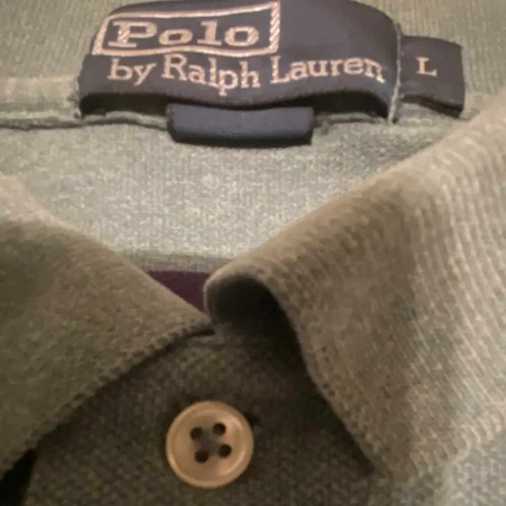 Polo Ralph Lauren Men’s L Green/Purple Striped Polo Short Sleeve Embroidered